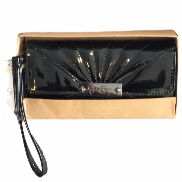 Jessica Simpson Zoe Wristlet Clutch, Black - Picture 2 of 6
